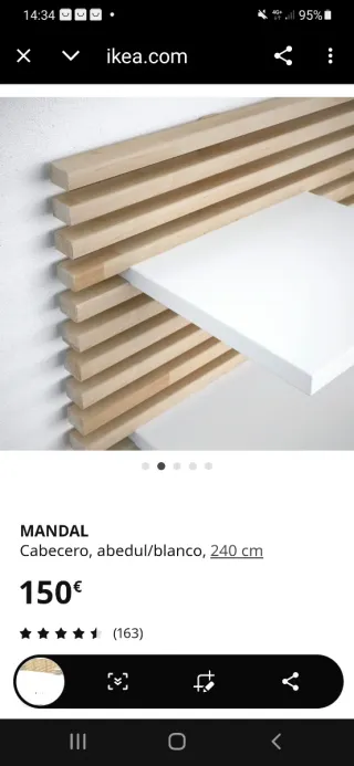 Cabecero de madera Ikea