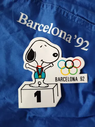 Adhesivo Snoopy Medallista Barcelona 92 Vintage