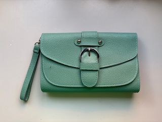 Bolso de mano verde menta