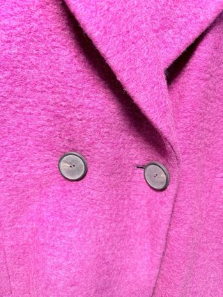 Abrigo Mango Lana Rosa Malva