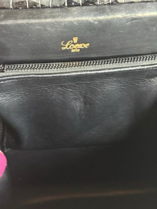 Bolso Loewe Piel Cocodrilo Negro