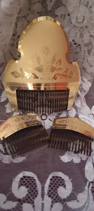 Peinetas Fallera Niña Doradas 13 cm de alto.