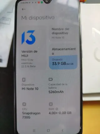 Xiaomi Mi 10 128gb Azul Roto