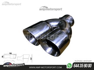 COLA DE ESCAPE DOBLE INOX DERECHA