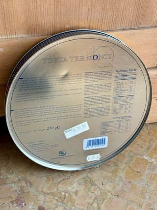 Scatola Latta Torta Tre Monti