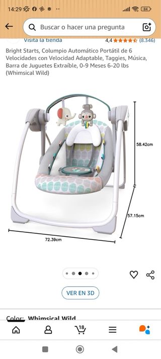 Balancín Mecánico para Bebé Bright Starts