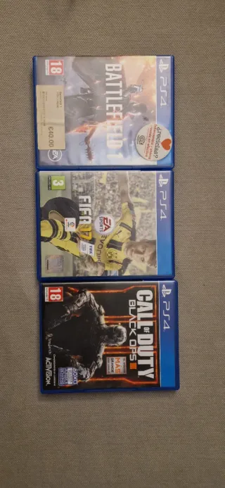 Lote 3 Juegos PS4: Battlefield 1, FIFA 17, Call of