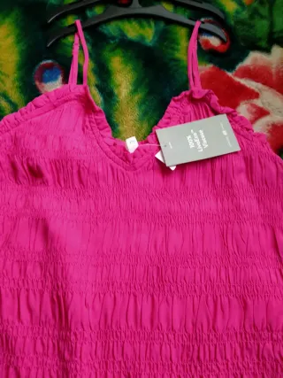 Vestido rosa fruncido sin estrenar