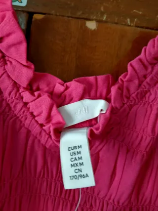 Vestido rosa fruncido sin estrenar