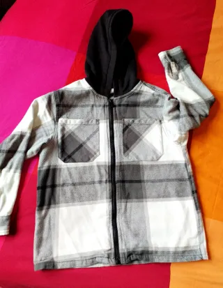 Camicia a quadri con cappuccio bambino