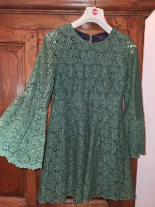 Zara Vestito Donna Verde XS