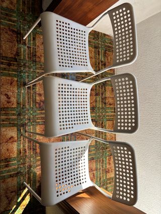 3 Sillas Ikea Plástico Blancas