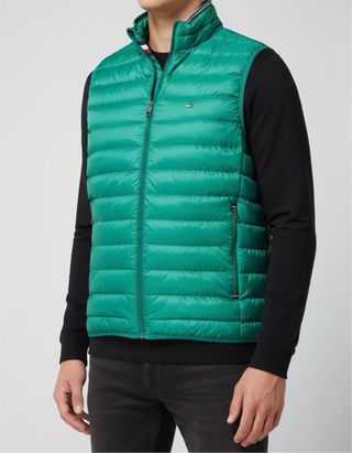 Chaleco Tommy Hilfiger verde con etiqueta Talla S