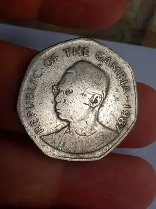 Gambia 1 Dalasi Moneda Cocodrilo