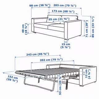 Sofá Cama Ikea Vimle Gris