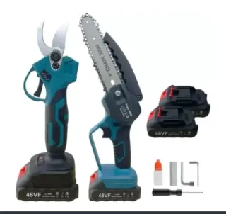 Kit Sega + Forbice Giardinaggio 2 Batterie