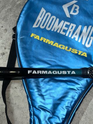 2 Raquetas Boomerang Funda Azul y Rosa