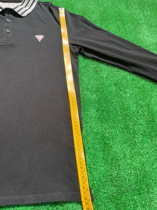 Polo Guess Manga Larga Negro