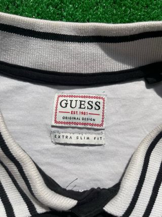 Polo Guess Manga Larga Negro