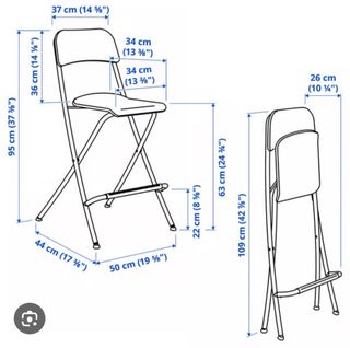 Taburete Franklin Ikea Blanco 63cm
