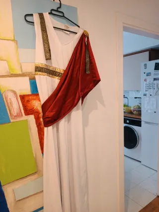 Disfraz romano blanco y rojo talla única