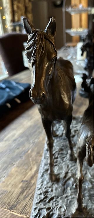 Escultura Bronce Yegua y Potro - 8kg