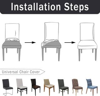 FIGOOO Fundas Sillas de Comedor Pack 4 Fundas para