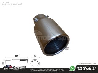 COLA DE ESCAPE REDONDA 90MM