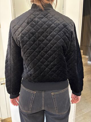Bomber de terciopelo negro
