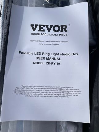 VEVOR Caja de Luz Estudio Fotográfico 100x100 Cm