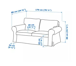 Sofá Ikea Erktop 2 plazas