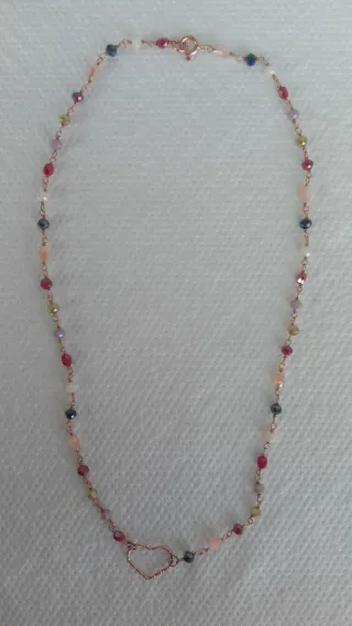 Parure collana e bracciale cuore argento