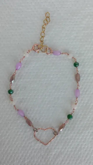 Parure collana e bracciale cuore argento