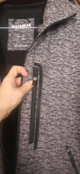 Cortavientos Pull&Bear Hombre Gris Talla L