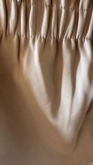 Falda Zara Rose Beige Efecto Piel