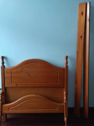 Cama pino 90cm con somier