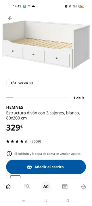 Cama nido con cajones de madera HEMNES