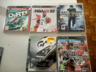 Lote 5 Juegos PS3: Dirt 3, NBA 2K18, COD...