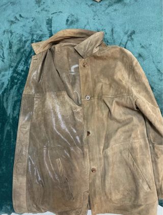 Giacca in pelle marrone doppia faccia camosco e le