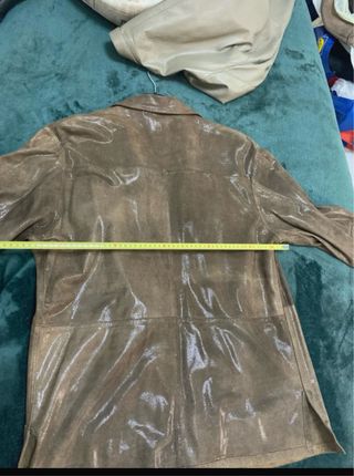 Giacca in pelle marrone doppia faccia camosco e le