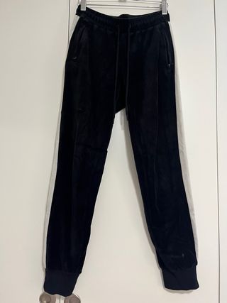 Pantalón chándal terciopelo con franja