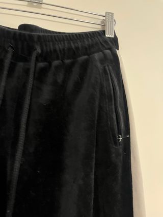 Pantalón chándal terciopelo con franja