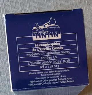 Tintin Coche 1/43 13 coupé Spider