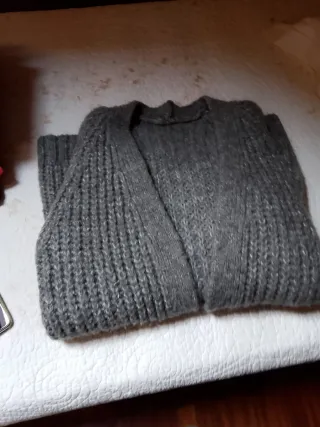 Chaqueta Zara punto gris