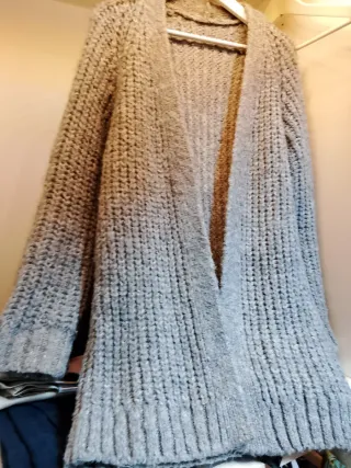 Chaqueta Zara punto gris