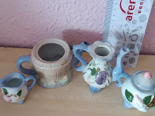 Juego de 4 teteras de cerámica