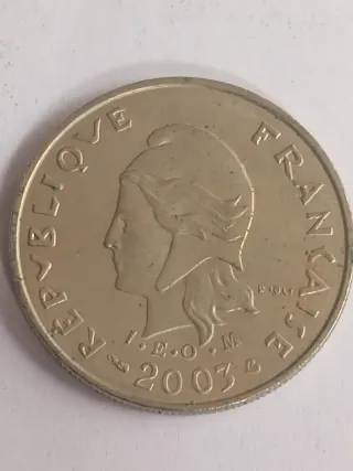 Moneda Polinesia Francesa 10 Francos