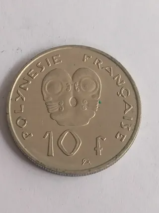 Moneda Polinesia Francesa 10 Francos