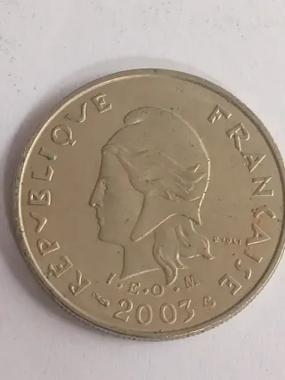 Moneda Polinesia Francesa 10 Francos