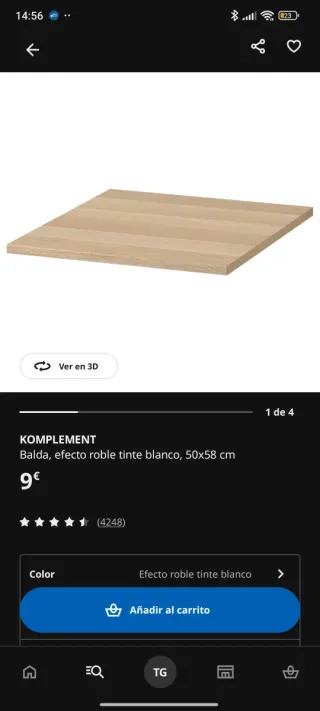 3 Baldas Komplement Ikea 50x58